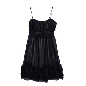 Vintage 90's Formal Coctail Dress 4 Oc Oleg Cassini Black Moto‎ Boho Designer